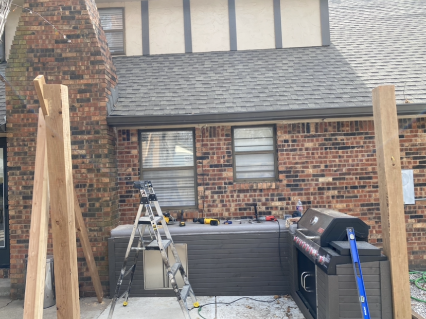 Completed patio understructure and foundation