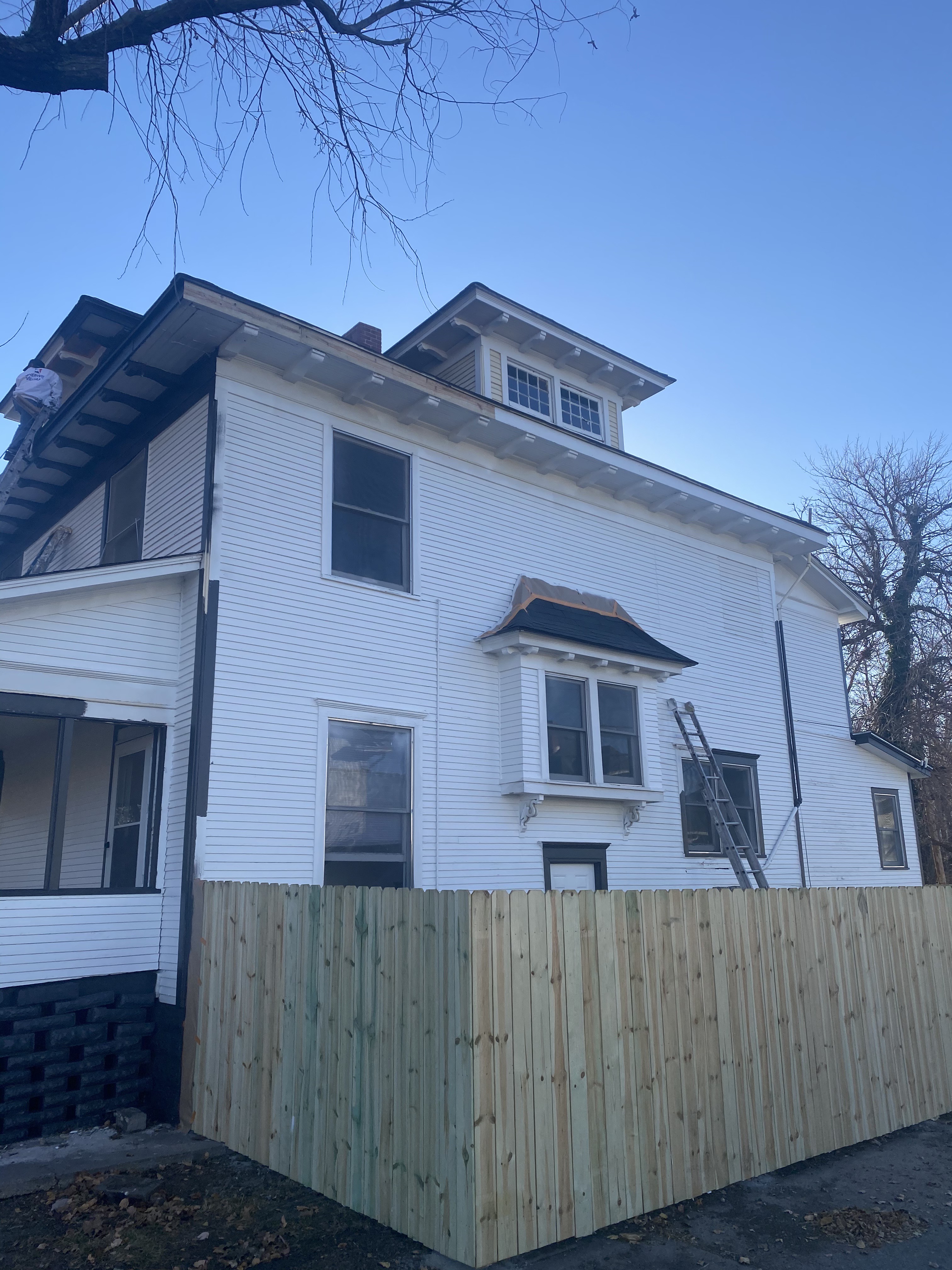 Renovated home — new siding and structure