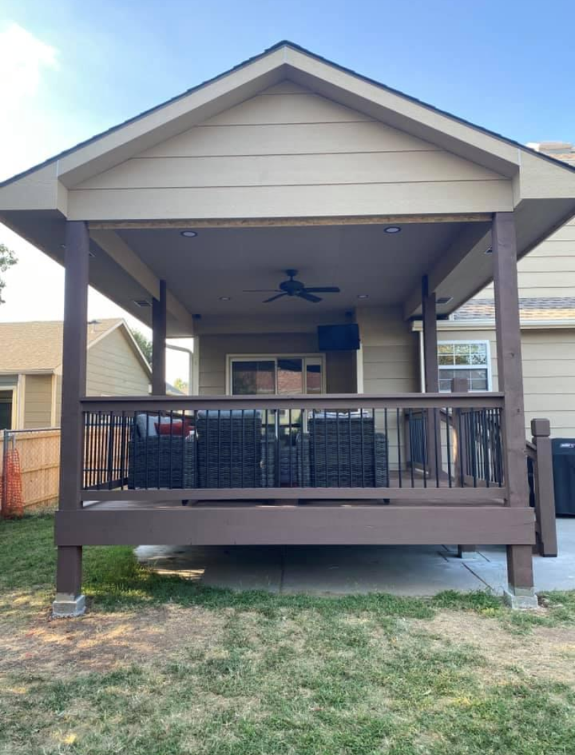 After — covered outdoor living space